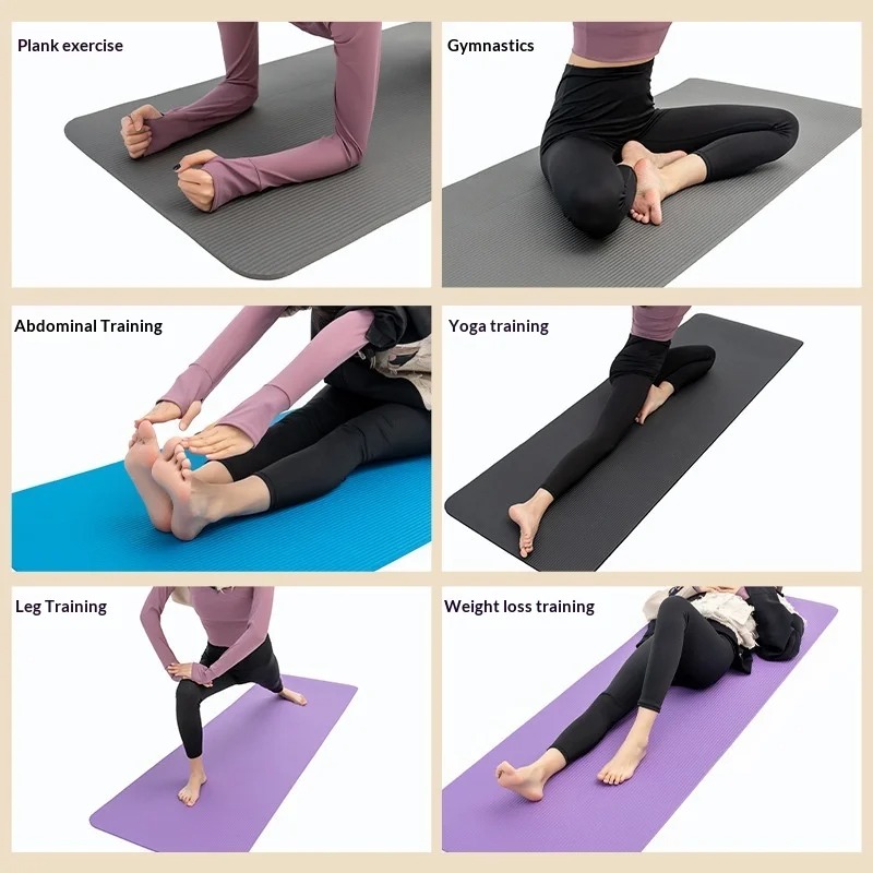 Pilates Yoga Mat - Утолщенный нескользящий коврик для йоги с