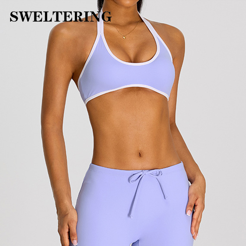 Pilates Yoga Wrap Top - Летний женский спортивный топ-бра с открытой
