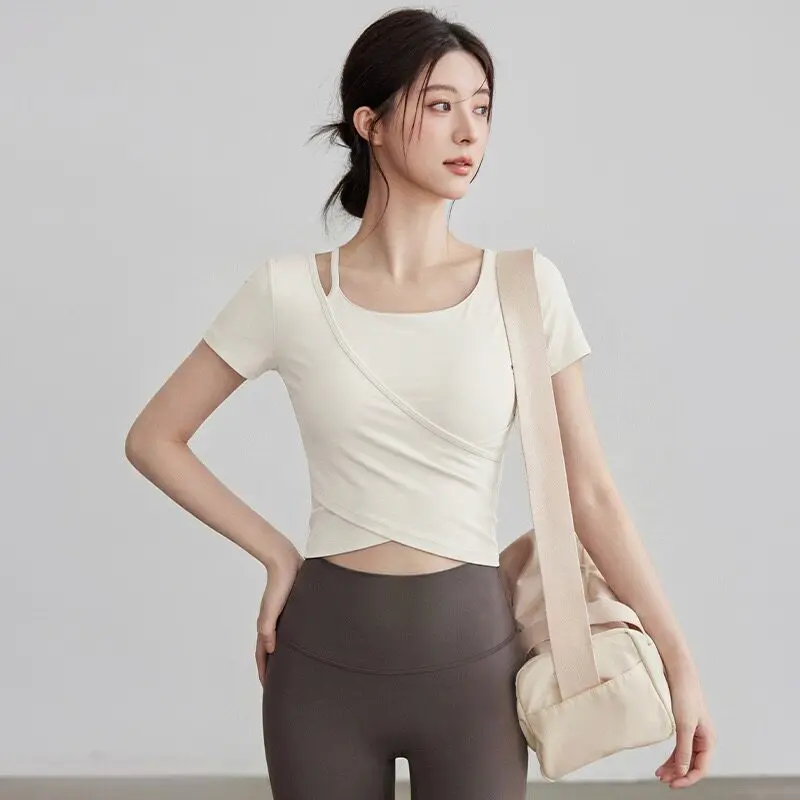 Pilates Yoga Wrap Top - Одежда для йоги: летние топы с