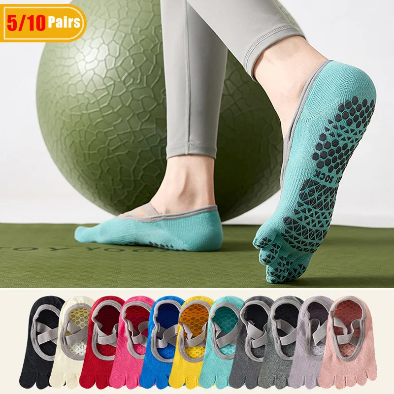 Pilates Yoga Gym - 5/10 пар женских хлопковых носков для