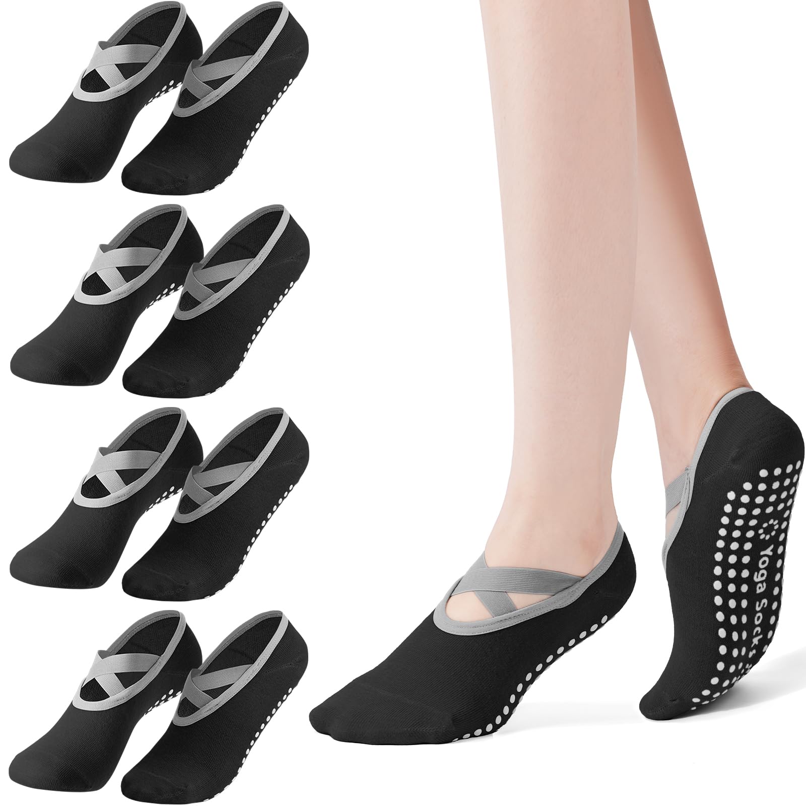 Pilates Yoga Kit - Набор из 4 пар женских носков