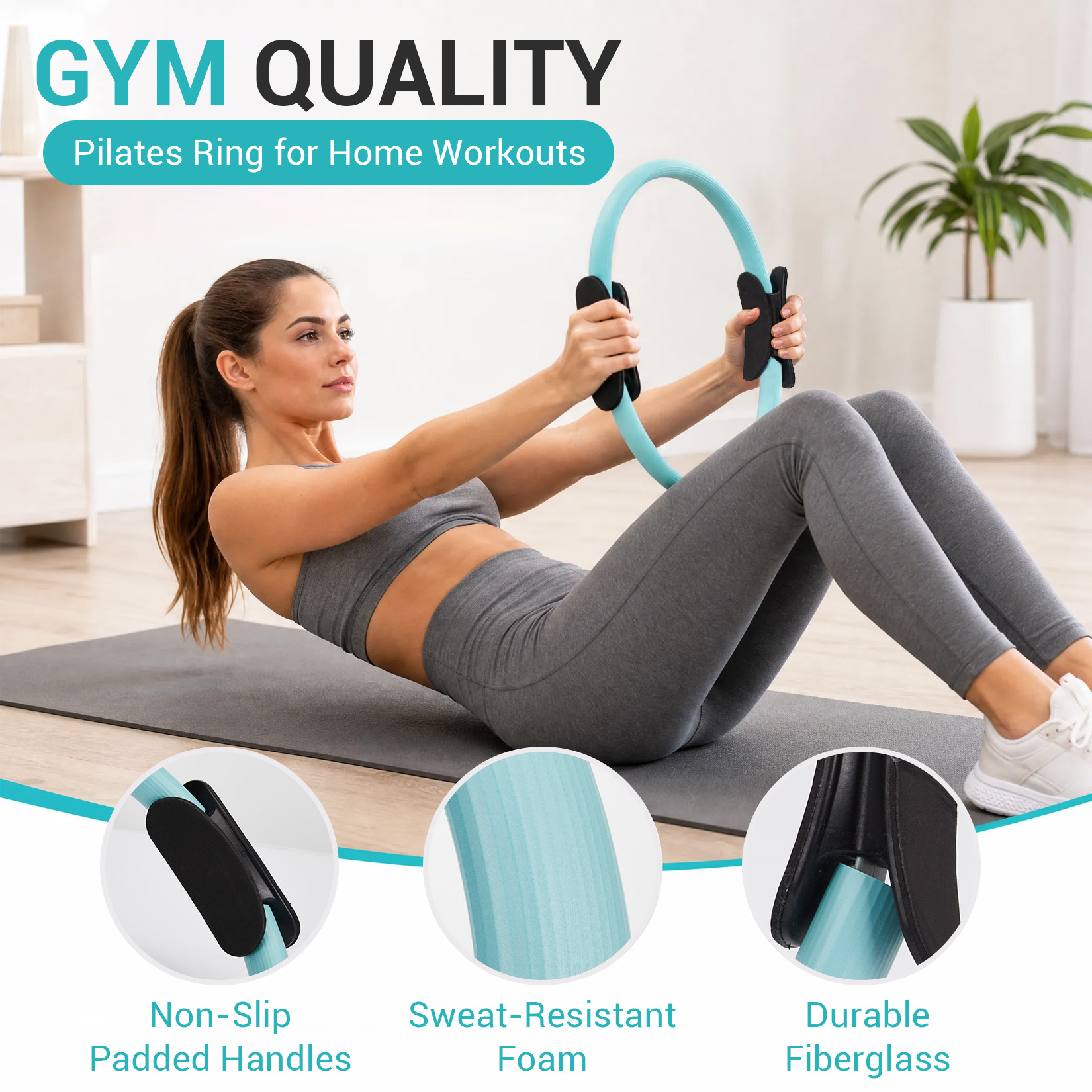 Набор для пилатеса, 6-в-1: кол – обзор и цена Pilates Yoga Resistance Ring
